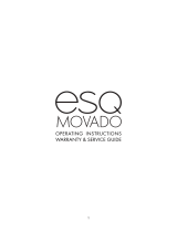 Esq MOVADO Operating Instructions Warranty & Service Manual