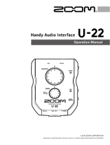 Zoom U-22 Owner's manual