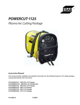 ESAB Powercut-1125 Plasma Arc Cutting Package User manual