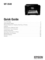 Epson WorkForce WF-3540 Quick Manual