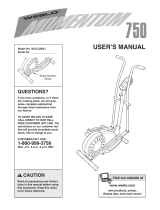 Weslo Momentum 750 Elliptical User manual