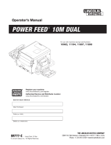 Lincoln Electric Power Feed 10M Operating instructions