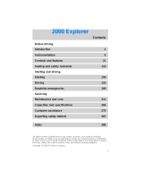 Ford 2000 Explorer User manual