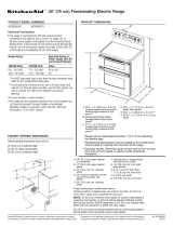 Whirlpool GGE388LX - 8-18-10 Product Dimensions