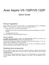 Acer Aspire V5-132 Quick start guide