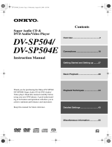 ONKYO DV-SP504 Owner's manual
