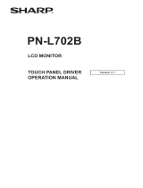 Sharp PN-L702B User manual