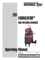 Thermal Arc 281 FABRICATOR® Mig Welding Machine User manual