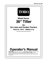 Toro 36" Tiller, 5xi Garden Tractors User manual