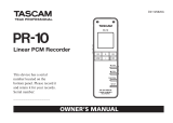 Tascam PR-10 User manual