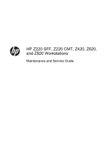 HP Z220 Small Form Factor Workstation User guide
