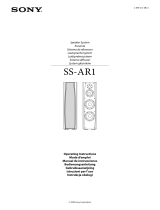 Sony SS-AR1 Owner's manual