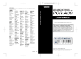 Edirol PCR-A30 Owner's manual