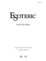 TEAC Esoteric X-03SE User manual