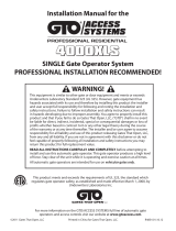 GTO 4000XLS Installation guide