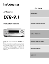 Integra DTR-9.1 User manual