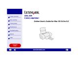 Lexmark 15J0286 - Z 35 Color Jetprinter Inkjet Printer User manual