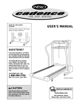 Weslo Cadence 4.6 Ds Treadmill User manual