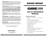 Genz Benz GBE 1200 Quick Reference Manual