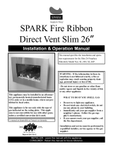 Spark Fire Ribbon Direct VEnt Slim 26" Operating instructions