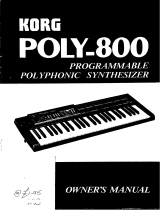 Korg POLY-800 Owner's manual