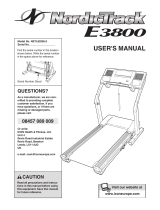 NordicTrack E 3800 User manual