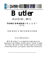 Butler TUBE DRIVER BLUE 575 Owner's Information