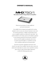 JL Audio MHD750 Owner's manual