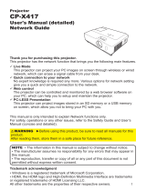 Hitachi X308 - CP XGA LCD Projector Network Manual