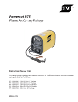 ESAB Powercut 875 Plasma Arc Cutting Package User manual