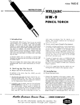 ESAB Heliarc HW-9 Pencil Torch Troubleshooting instruction