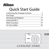 Nikon COOLPIX S5300 Quick start guide