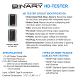 Binary HD-TESTER Owner's manual