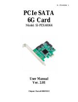 PCIe Card PCIe SATA 6G Card SI-PEX40064 User manual