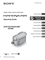 Sony DCR-HC38E Owner's manual