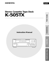 ONKYO K-505TX User manual