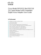 Cisco DPQ3212 Important s User manual