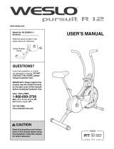Weslo Pursuit E 26 Bike Owner's manual