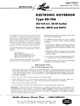 ESAB Linde Electronic Governor Type EG-106 Troubleshooting instruction