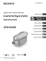 Sony DCR-HC62E User manual