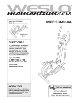 Weslo Momentum 7.0 Ex Elliptical User manual