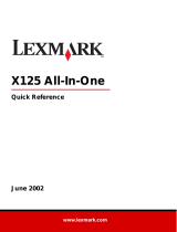Lexmark X125 Reference guide