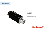 Switchcraft Phantom Powered Bluetooth Audio Receiver 318BT User manual