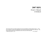 Honda RDX 2007 Owner's manual