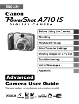 Canon Powershot A710 IS User manual