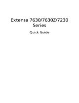 Acer Extensa 7630EZ Quick start guide