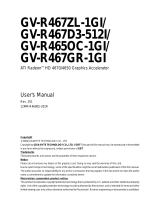 Gigabyte GV-R467GR-1GI User manual