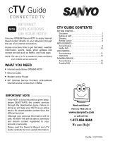 Sanyo DP55360 - 55"Class LED LCD HDTV Application Manual