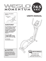 Weslo Momentum 745 Elliptical User manual