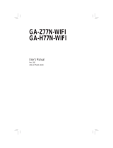 Gigabyte GA-Z77N-WIFI User manual